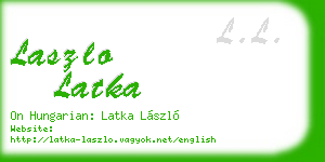 laszlo latka business card